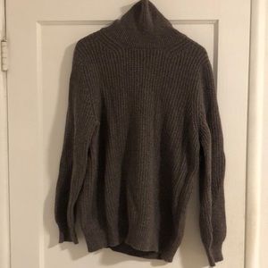 Grey Brooks Brothers Cashmere Turtle Neck Sweater